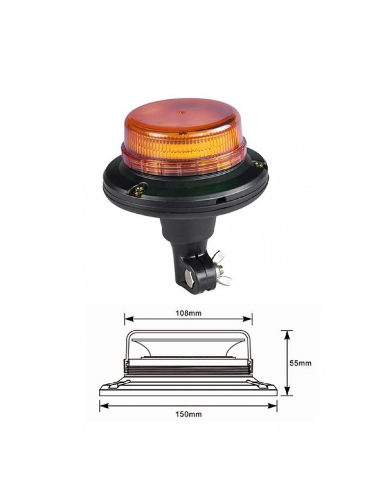 ΦΑΡΟΣ ΧΑΜΗΛΟΥ ΠΡΟΦΙΛ 45 LED ΜΕ ΕΥΚΑΜΠΤΗ ΒΑΣΗ 12-24V AgroEquip