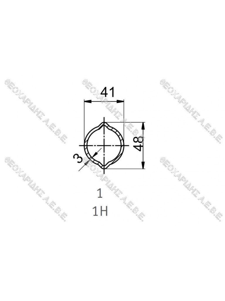 ΣΩΛΗΝΑΣ ΕΞΩΤΕΡΙΚΟΣ ΔΙΓΩΝΟΣ 41x48mm 1 1H WALTERSCHEID