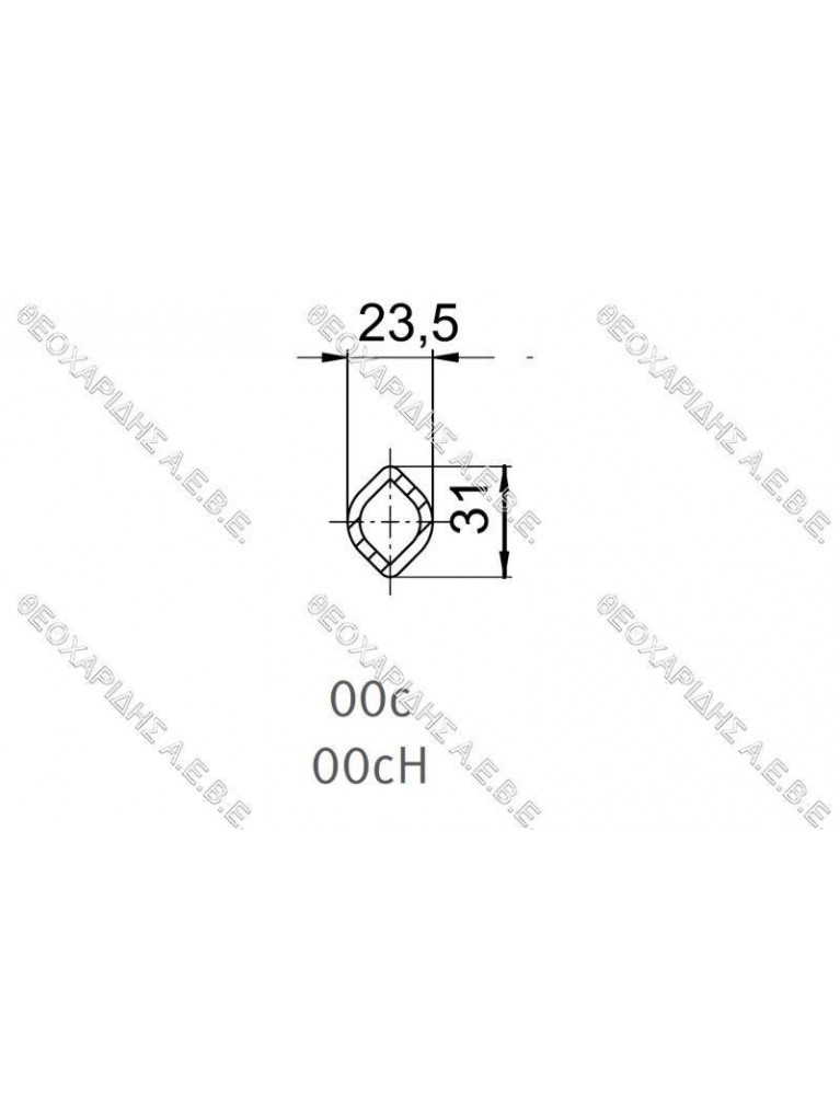 ΣΩΛΗΝΑΣ ΕΣΩΤΕΡΙΚΟΣ ΔΙΓΩΝΟΣ 23,5x31mm 00c 00cH WALTERSCHEID