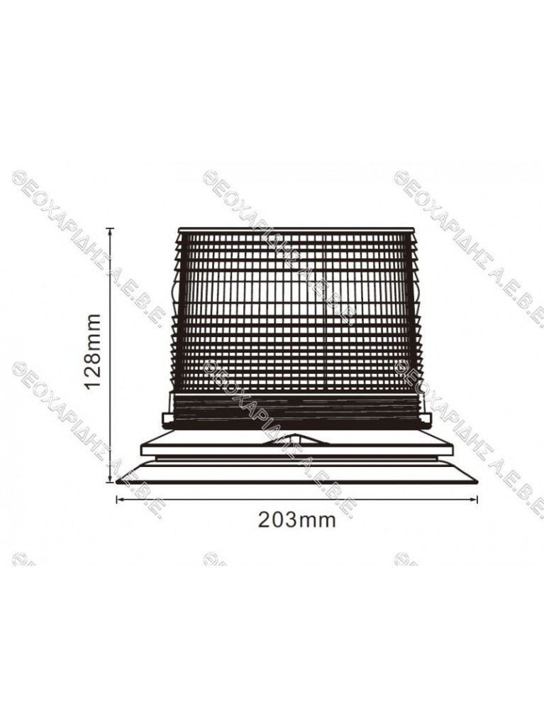 ΦΑΡΟΣ LED 4 ΧΡΩΜΑΤΙΣΜΟΙ ΜΕ ΜΑΓΝΗΤΙΚΗ ΒΑΣΗ 12-24V AgroEquip