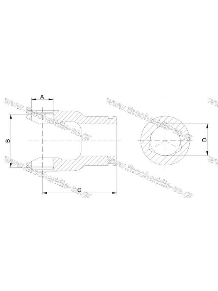 ΔΙΧΑΛΟ ΕΣΩΤΕΡΙΚΟΥ ΣΩΛΗΝΑ T80 35x106,5mm AgroCardan