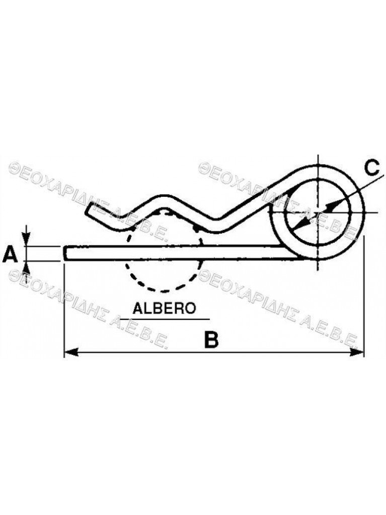 ΦΟΥΡΚΕΤΑ ΔΙΠΛΗ Φ3mm L=71mm