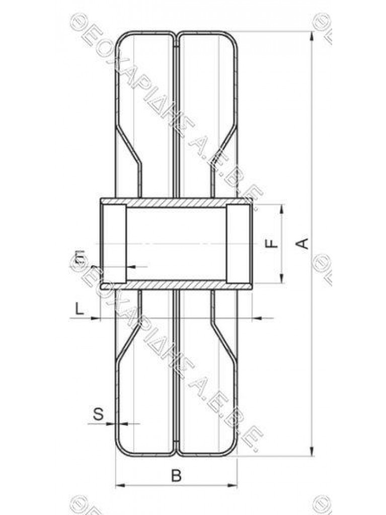 ΤΡΟΧΟΣ ΜΕΤΑΛΛΙΚΟΣ 500x150mm ΓΙΑ ΡΟΥΛΕΜΑΝ 72mm