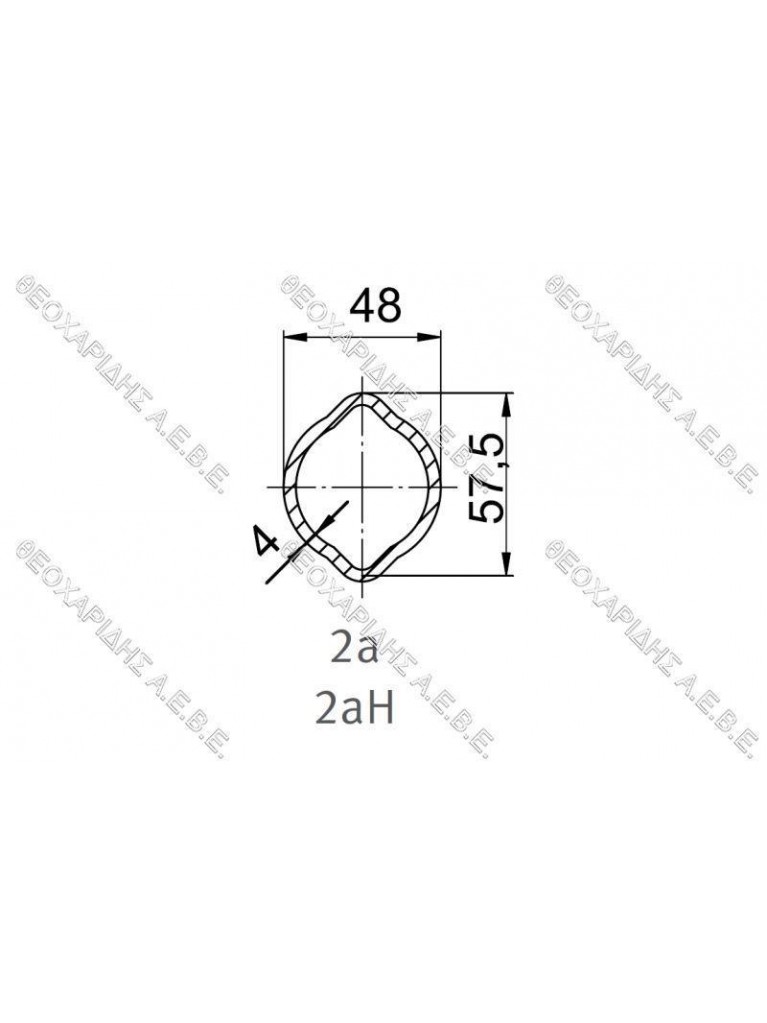 ΣΩΛΗΝΑΣ ΕΞΩΤΕΡΙΚΟΣ ΔΙΓΩΝΟΣ 48x57.5mm 2a 2aH WALTERSCHEID