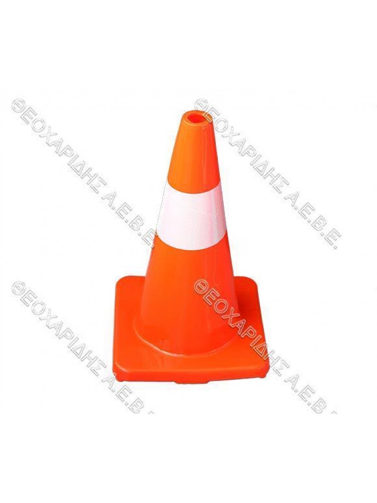 Traffic cones with 1 reflective tape Height 450mm PVC