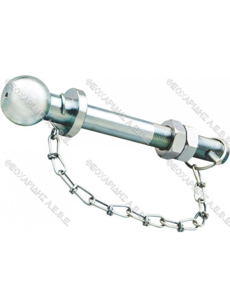 Tow ball with chain Ø 50mm D=22mm L=162mm Thread 7/8'