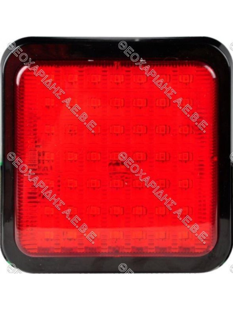 Square rear led module (Stop-Tail, red) 120x125mm with thread